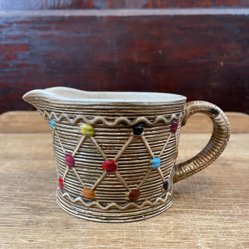 Tilso Japan Rope and Bead Creamer Pitcher Faux Rope and Bead Pattern Creamer